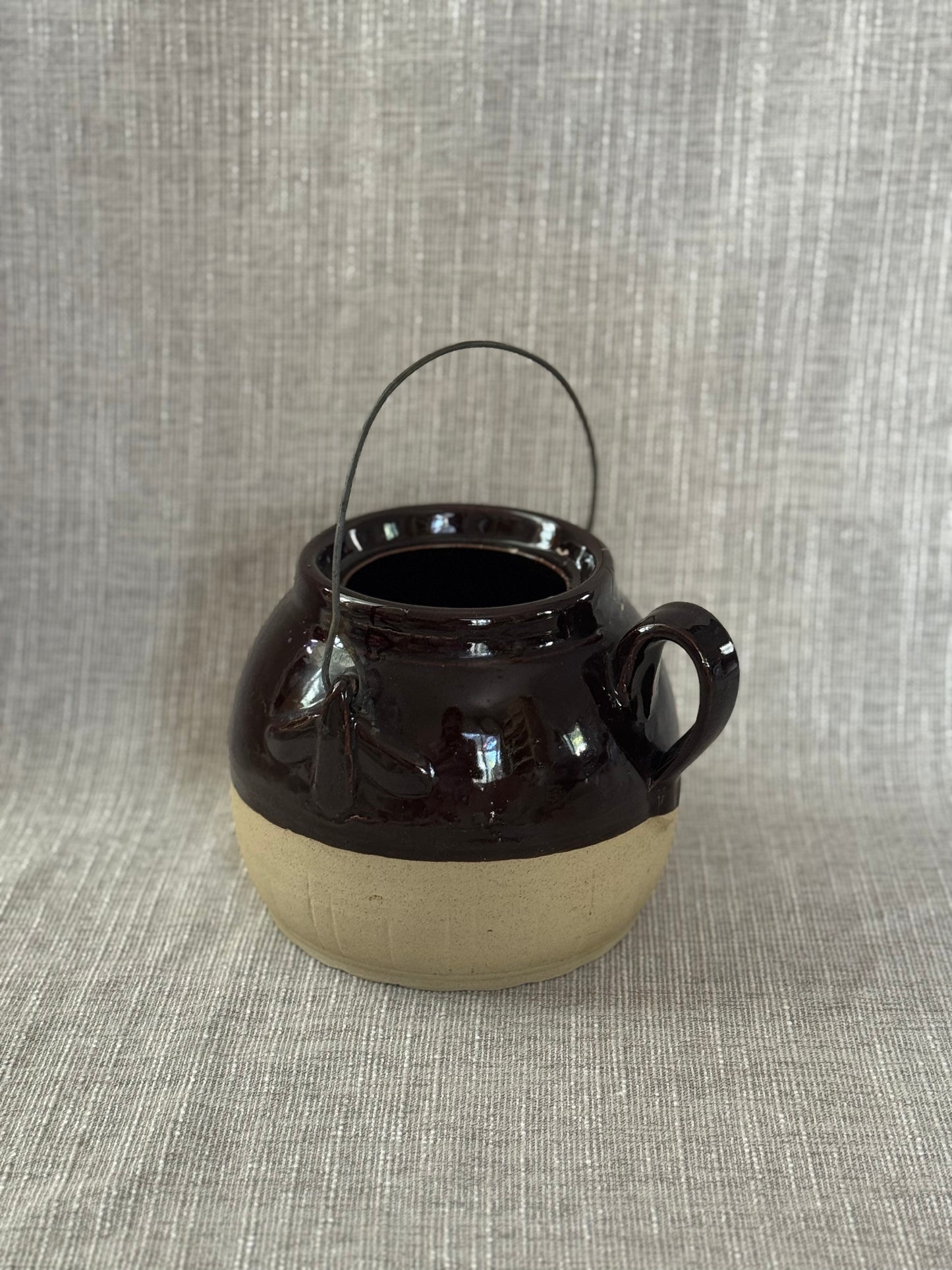 Vintage Bean Pot with Handle