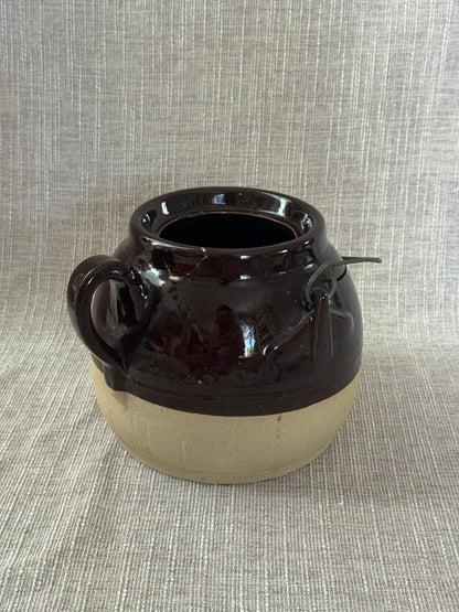 Vintage Bean Pot with Handle