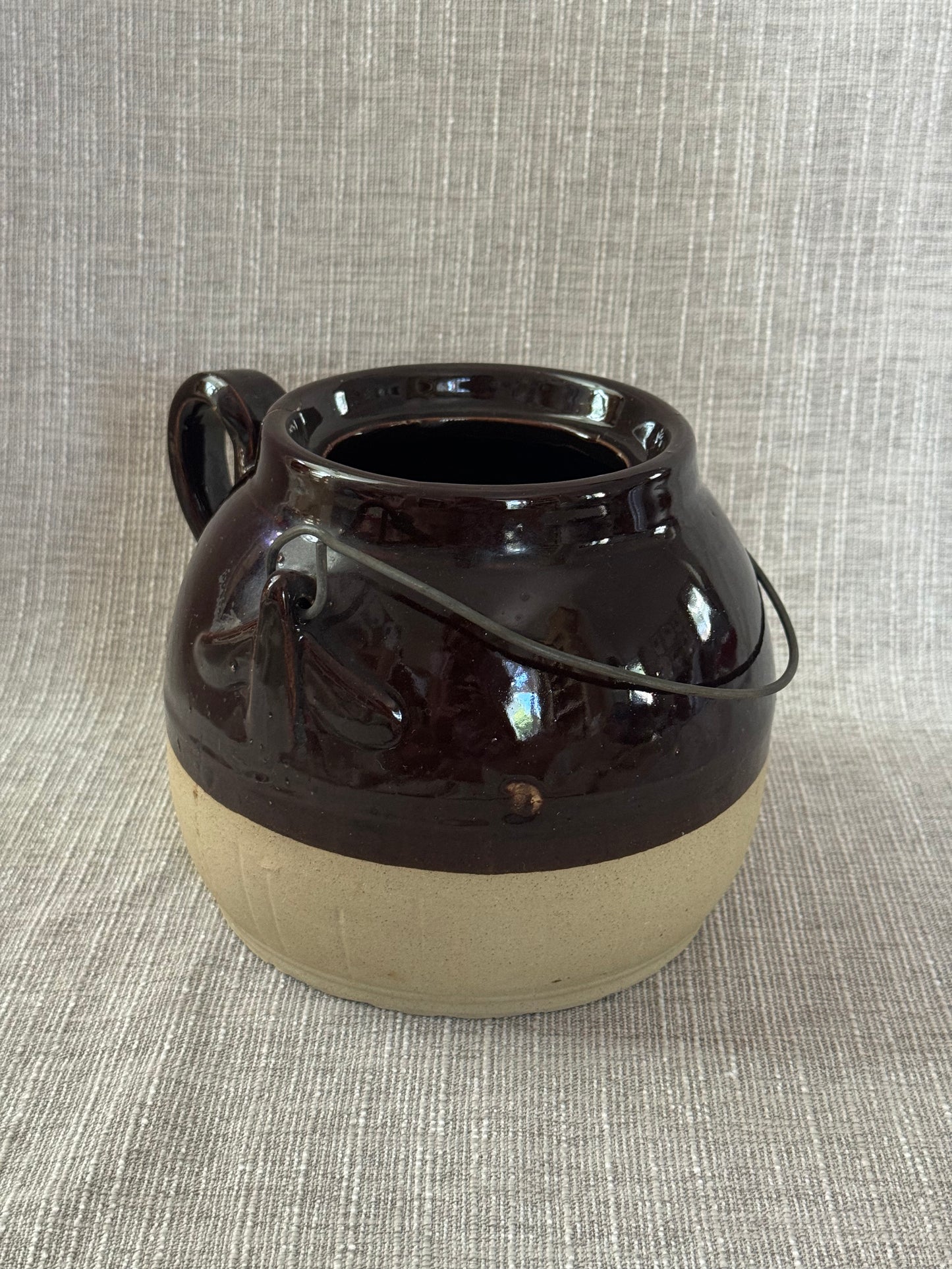 Vintage Bean Pot with Handle