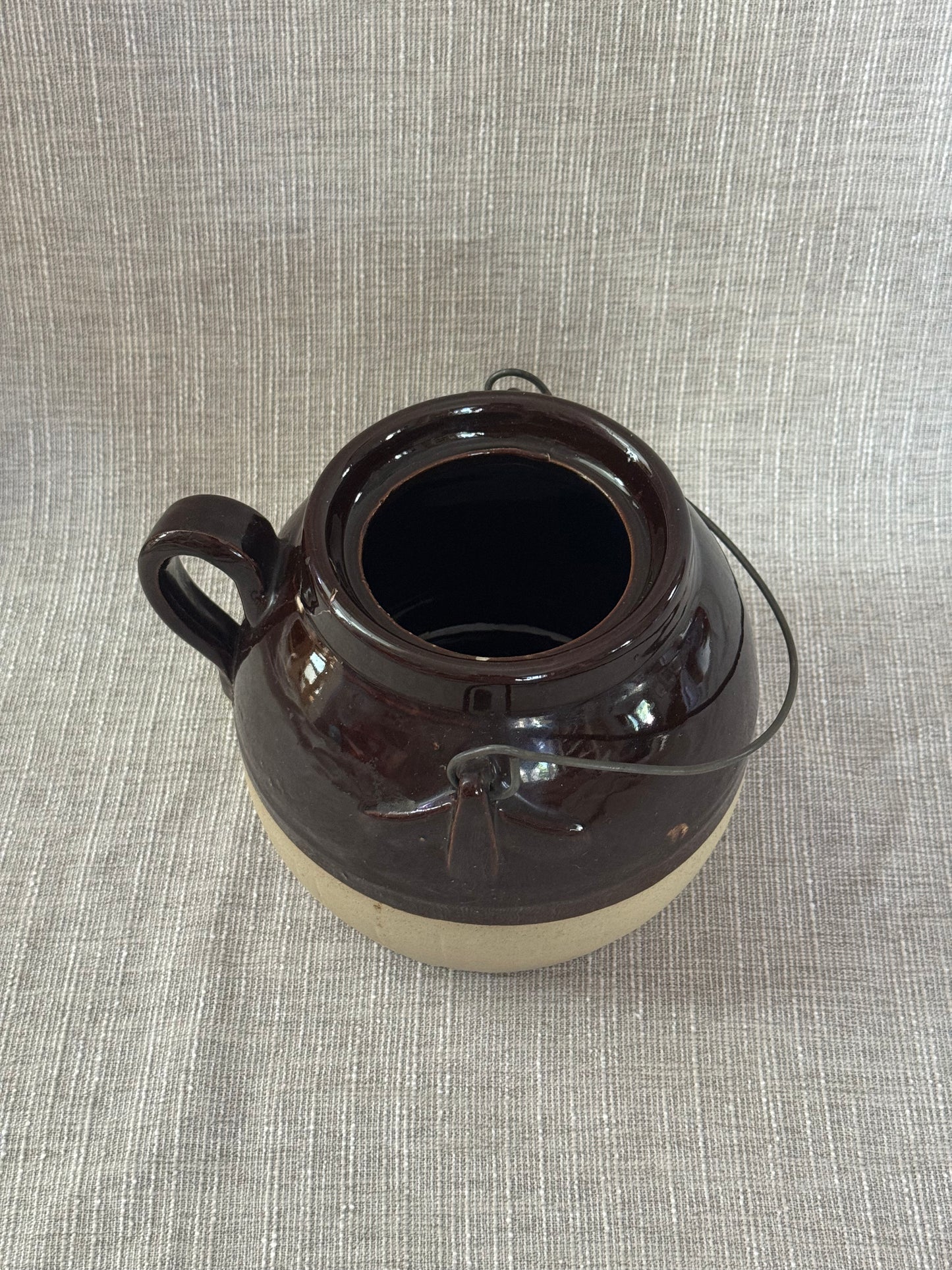 Vintage Bean Pot with Handle