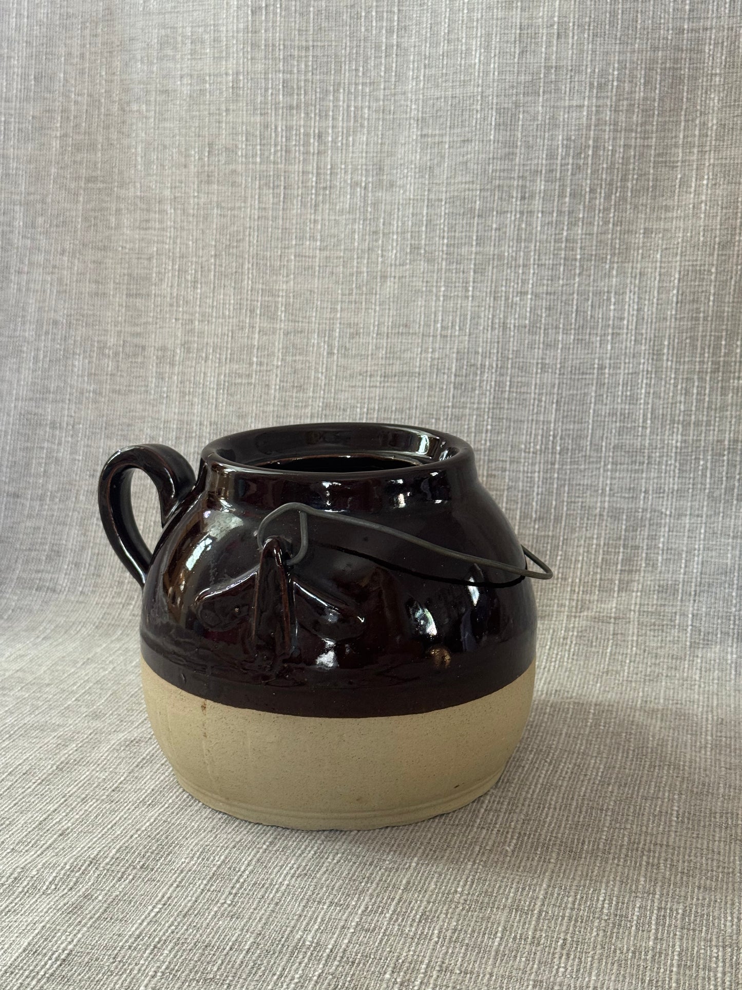 Vintage Bean Pot with Handle