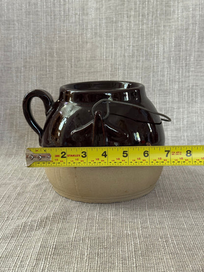 Vintage Bean Pot with Handle