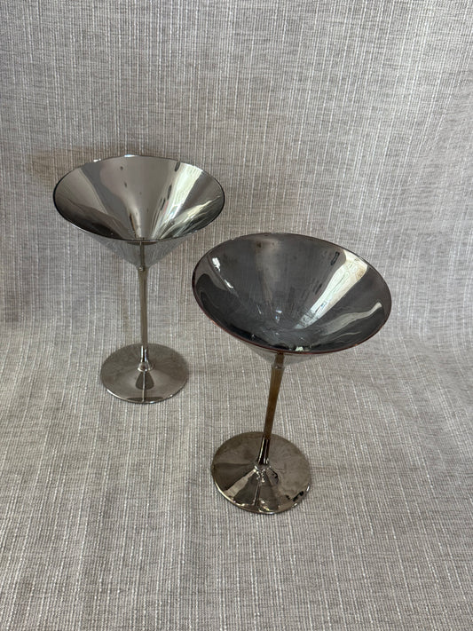 Mercury Glass Martini Glasses (set of 2)