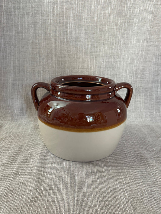 Double Handle Crock Vase